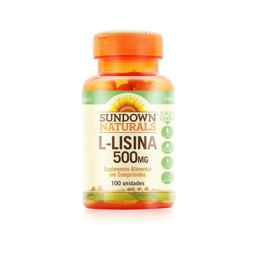 L-Lisina 500mg Sundown Naturals - 100 comprimidos - Foto 1