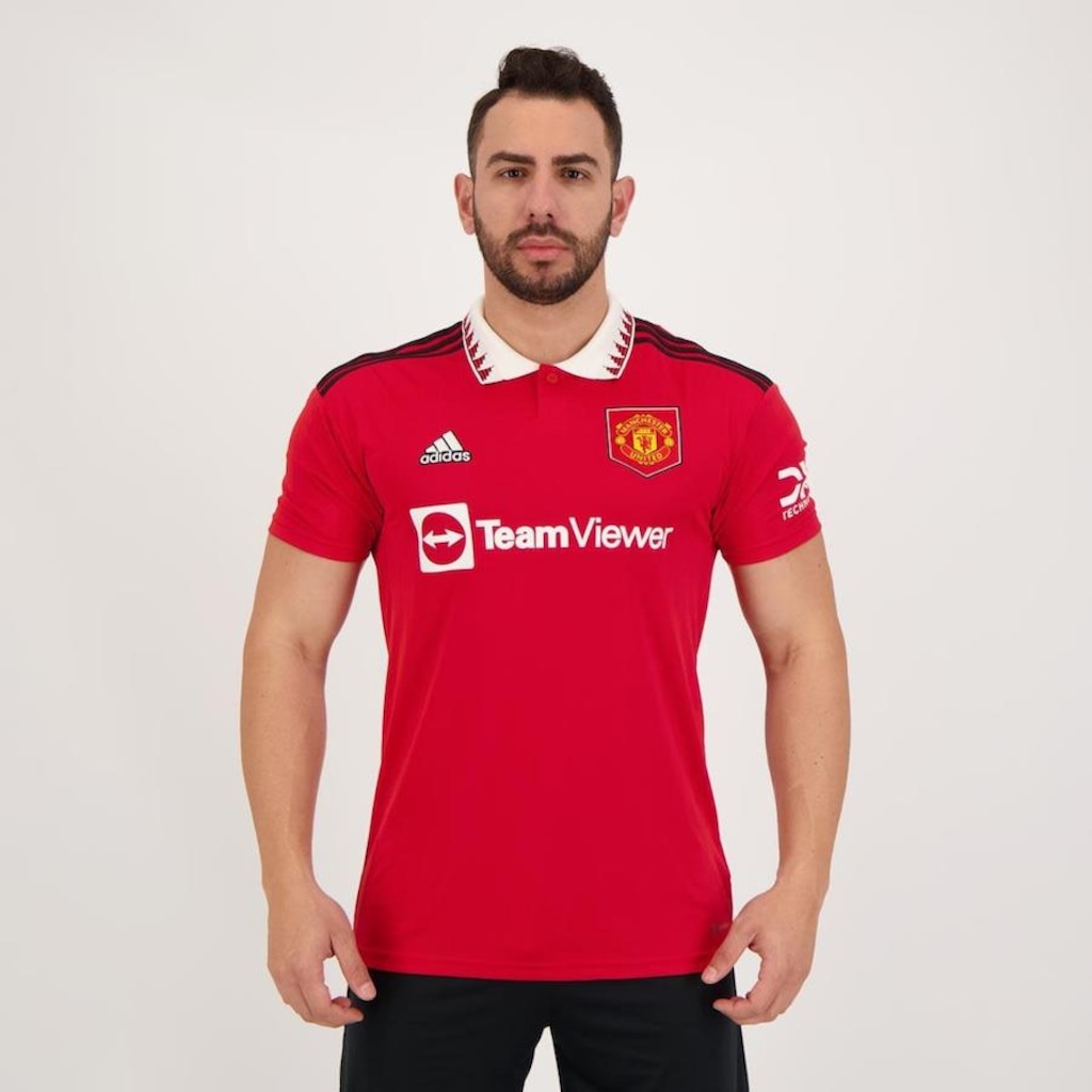 Camisa adidas Manchester United Home 2023 - Masculina - Foto 1