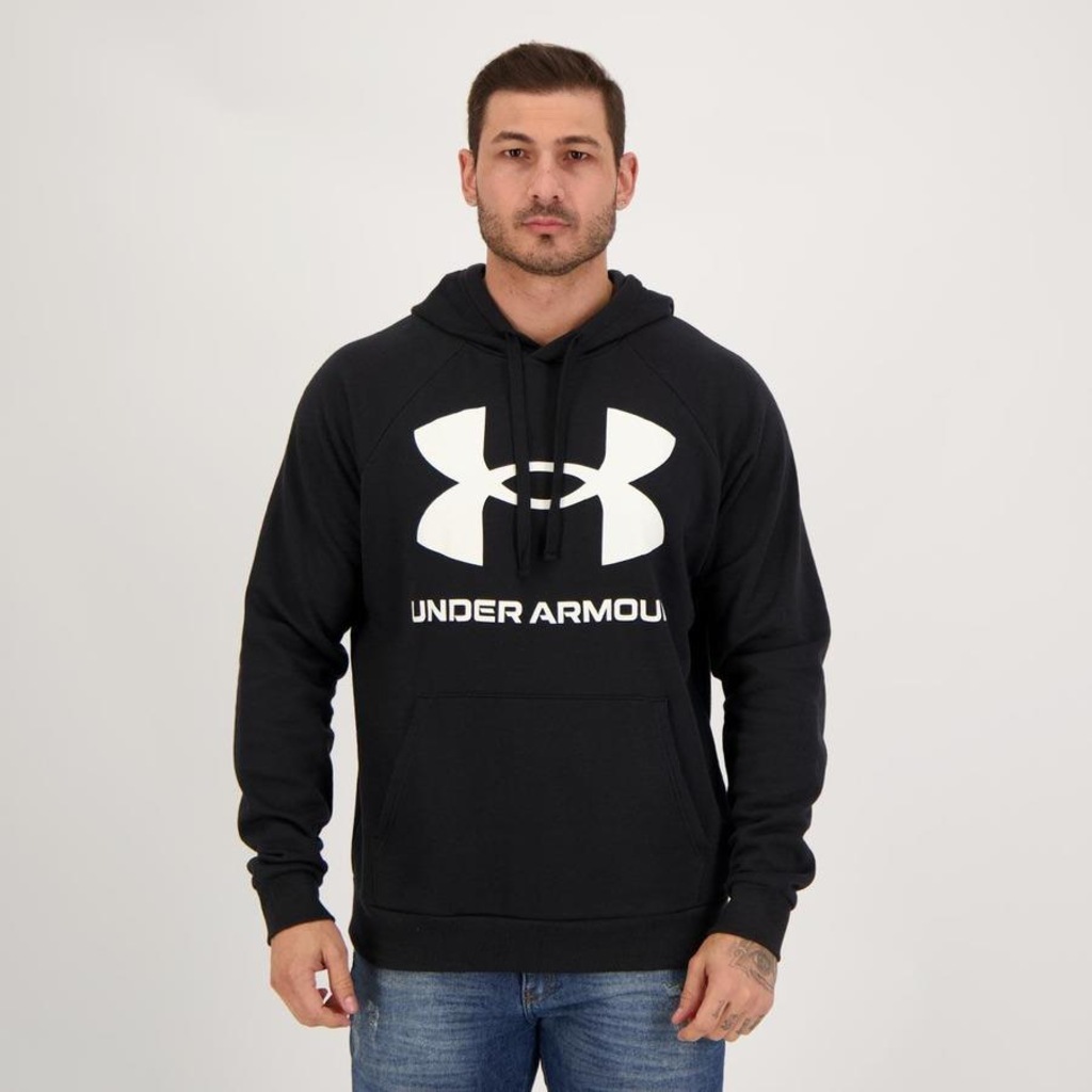 Blusão de Moletom Under Armour Rival Fleece Big Logo HD - Masculino - Foto 1
