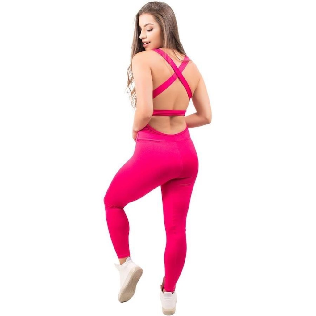 Imagem 2 do produto Macacão Fitness Vekyo Longo Suplex Liso Bojo - Feminino