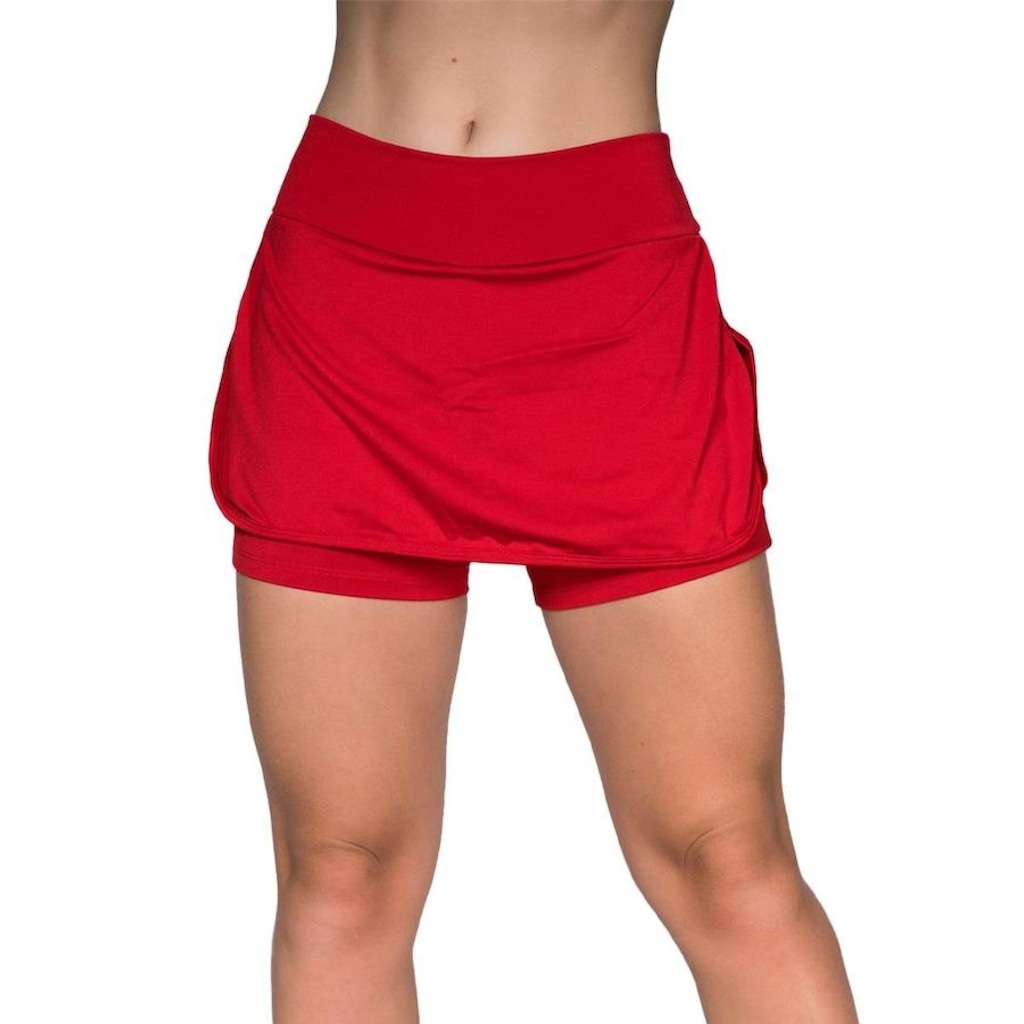Short Saia Vekyo Fitness Suplex Liso - Feminino
