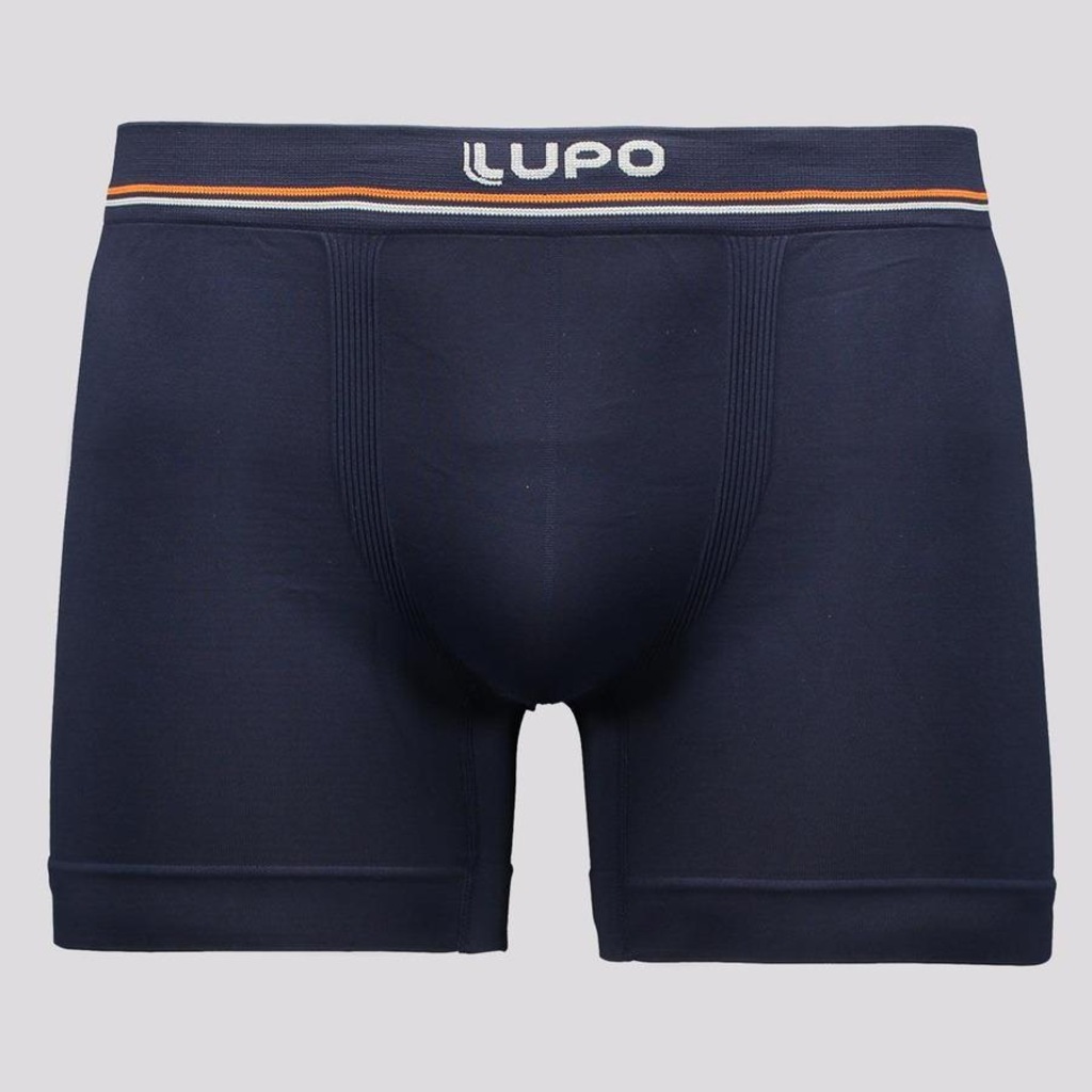 Cueca Boxer Lupo Microfibra Sem Costura Blue Nights - Adulto - Foto 1