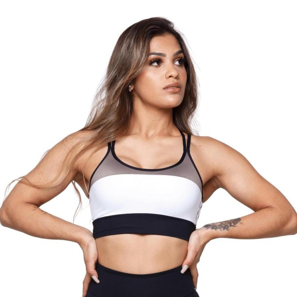 Top Fitness AVA Fitness Suplex com Detalhe - Adulto - Foto 1