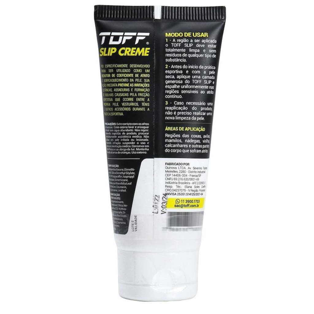 Imagem 5 do produto Creme Protetor Antiatrito para as Mãos Toff Slip - 60g