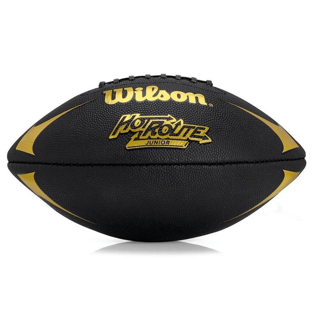 Bola de Futebol Americano Wilson Hot Route JR Black - Foto 1