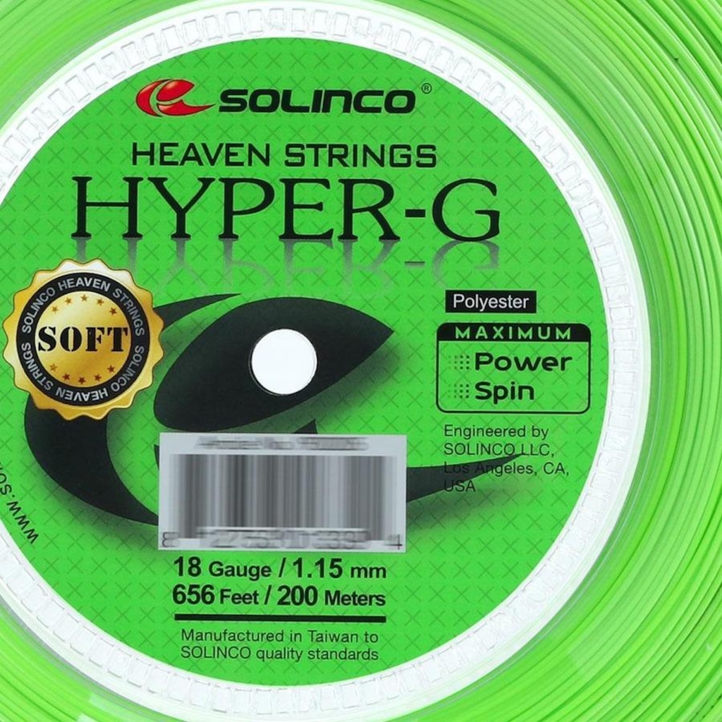 Imagem 3 do produto Corda Solinco Hyper G Soft 18L 1.15mm Rolo com - 200 Metros