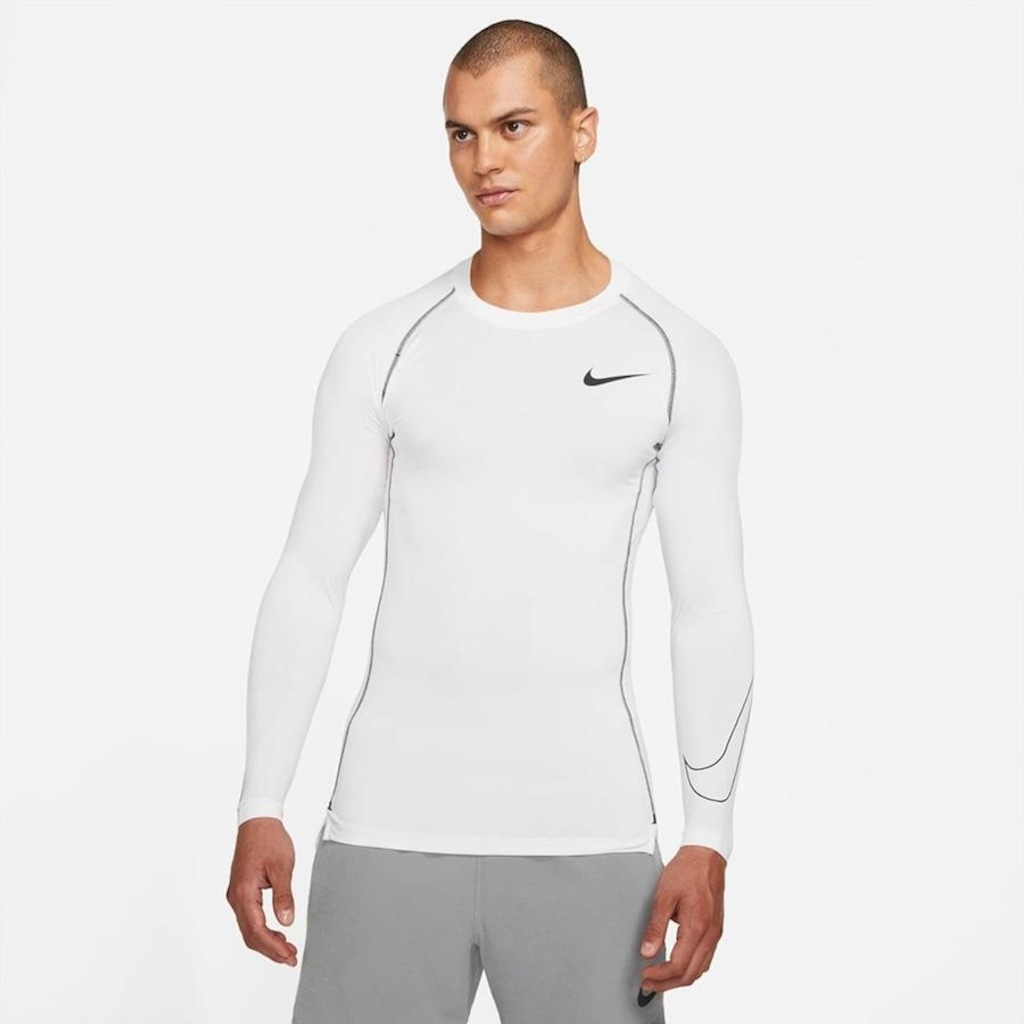 Camiseta Nike Pro Dri-FIT Manga Longa - Masculina - Foto 1