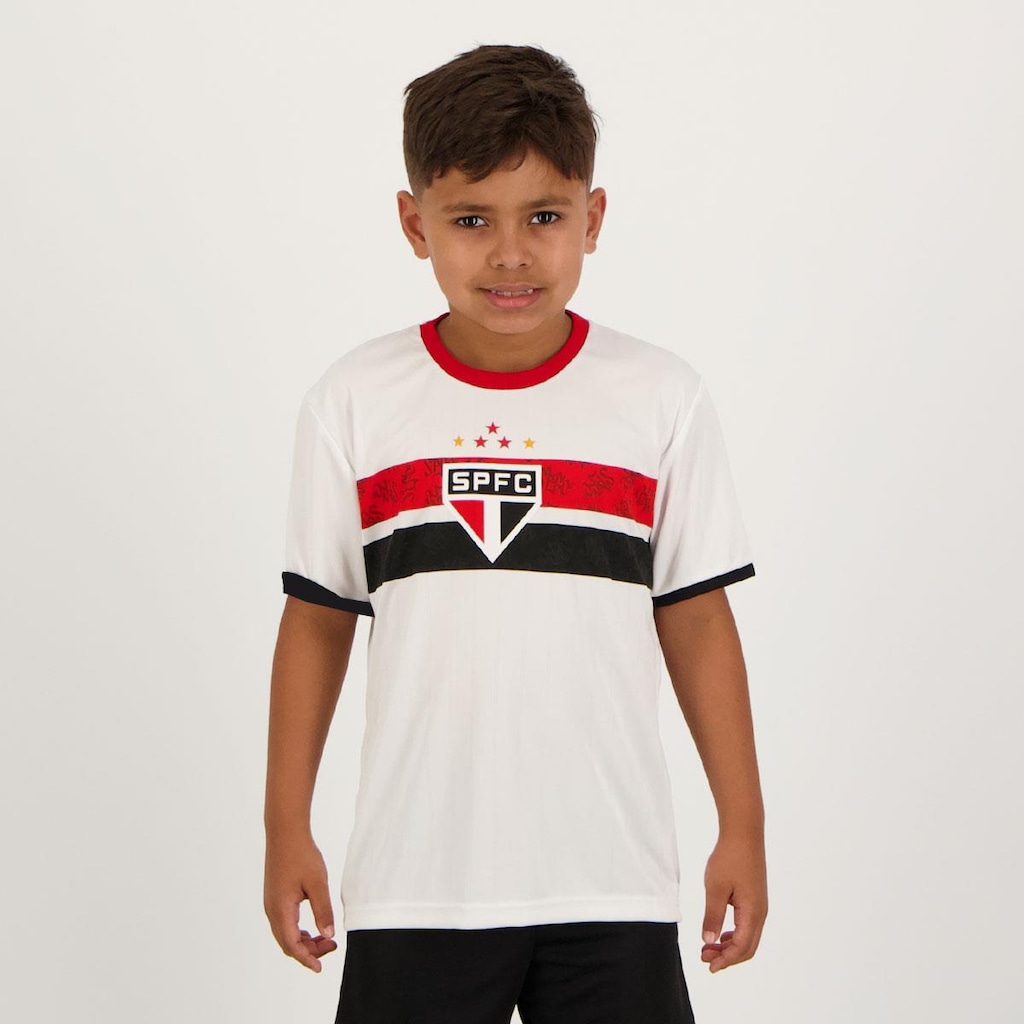 Camisa do São Paulo Futfanatics Stencil - Infantil
