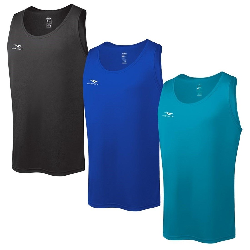 Kit Camiseta Regatas Penalty X com 3 Unidades - Masculina - Foto 1