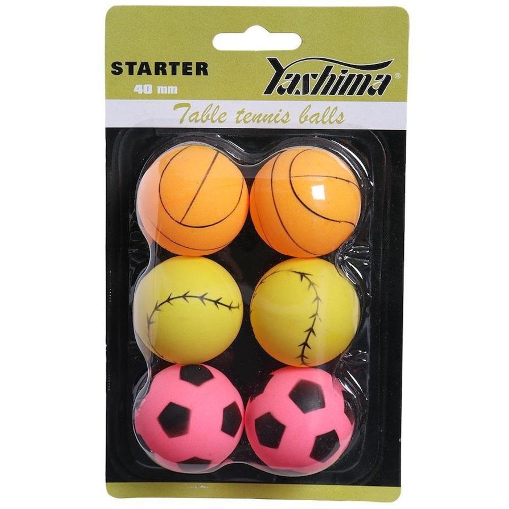 Bola de Tênis de Mesa Yashima Motivos - 6 Bolas Sortidas - Foto 1