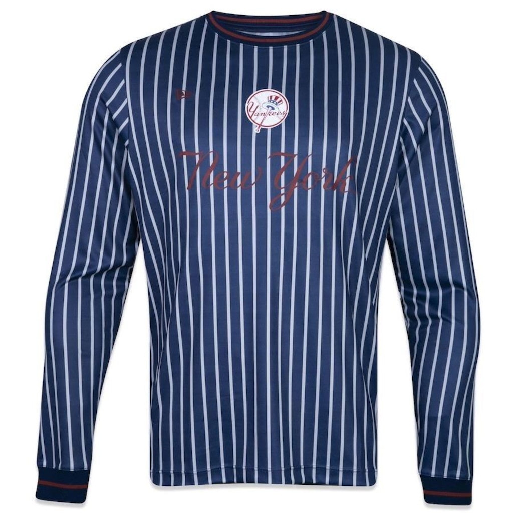 Camiseta Manga Longa New York Yankees MLB Soccer Style - Masculina - Foto 1