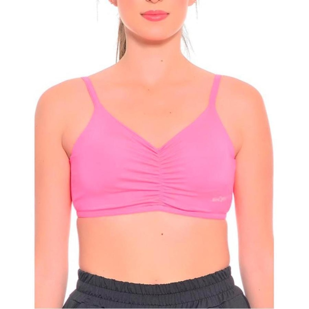 Top Fitness com Bojo Shark Franzido Beach Tennis - Feminino