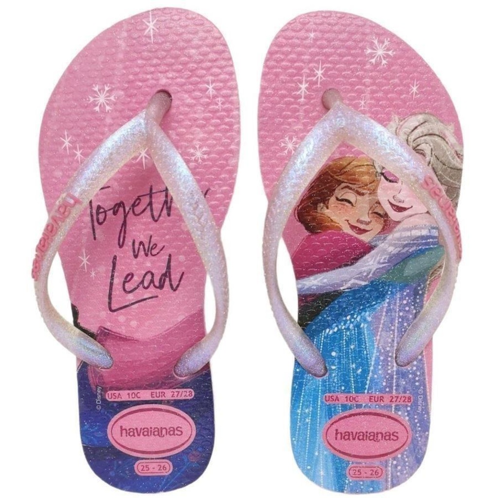 Chinelo Havaianas Slim Princess Frozen - Infantil - Foto 1