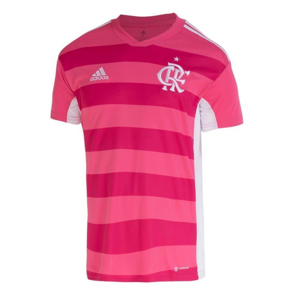Camisa do Flamengo 22 Outubro Rosa adidas - Masculina - Foto 1