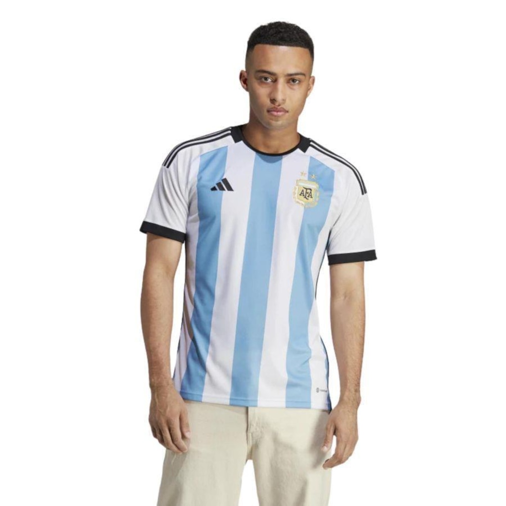 Camisa 1 Argentina 22 adidas - Masculina - Foto 1