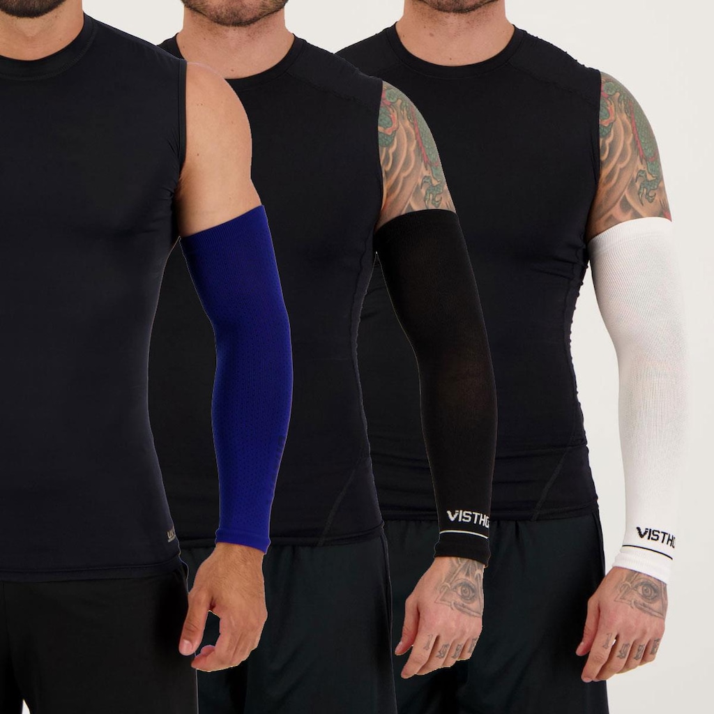 Kit Vistho: 3x Manguitos Training - Adulto - Foto 1