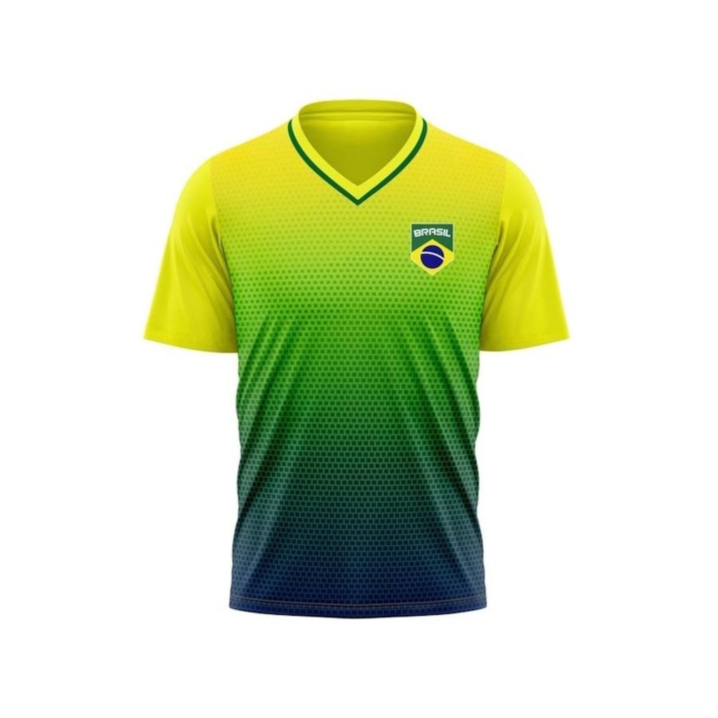 Camisa Brasil Torcedor Verde e Amarelo Braziline - Masculina