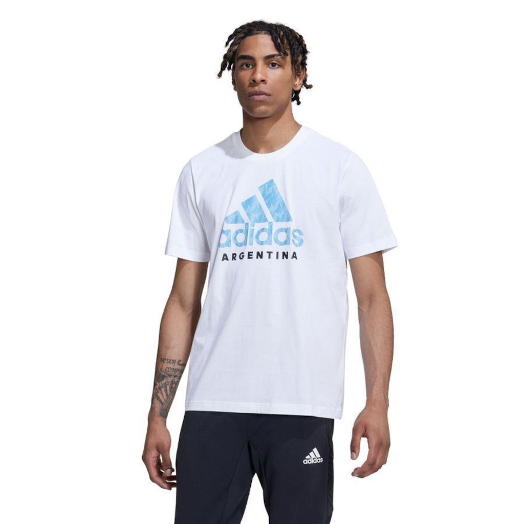 Camisa Argentina adidas Dna - Masculina - Foto 1