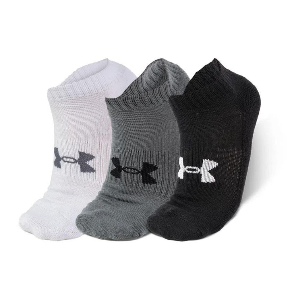 Kit de Meias Cano Curto Under Armour Core Cotton - Adulto