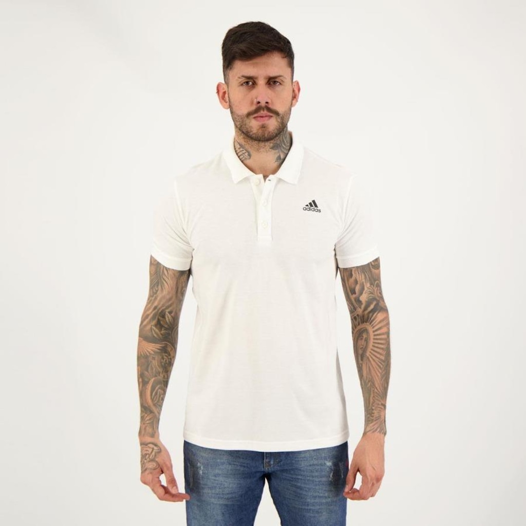 Camisa Polo adidas Essentials Logo - Masculina - Foto 1