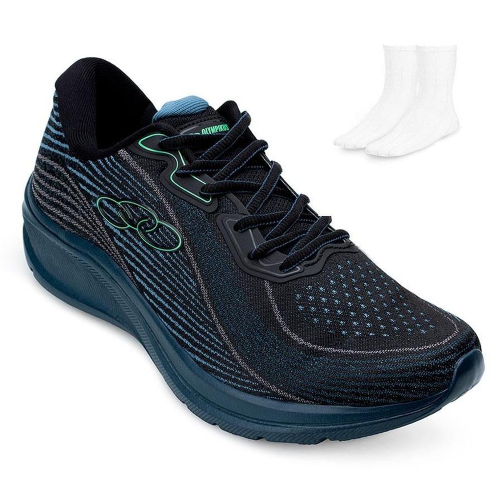 Kit Tênis Olympikus Vibração + Meia - Masculino - Foto 1