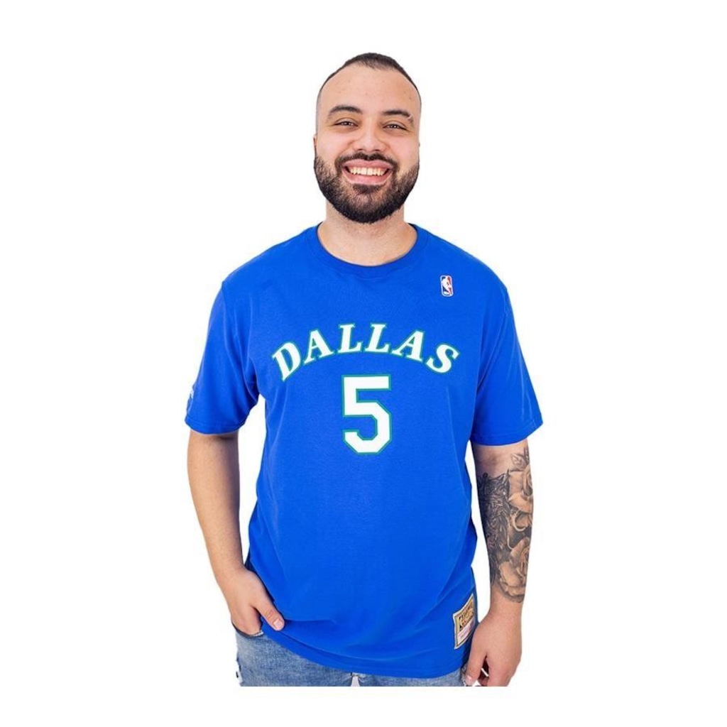 Camiseta Mitchell & Ness NBA Hardwood Classics Dallas Mavericks Jason Kidd - Masculina - Foto 1