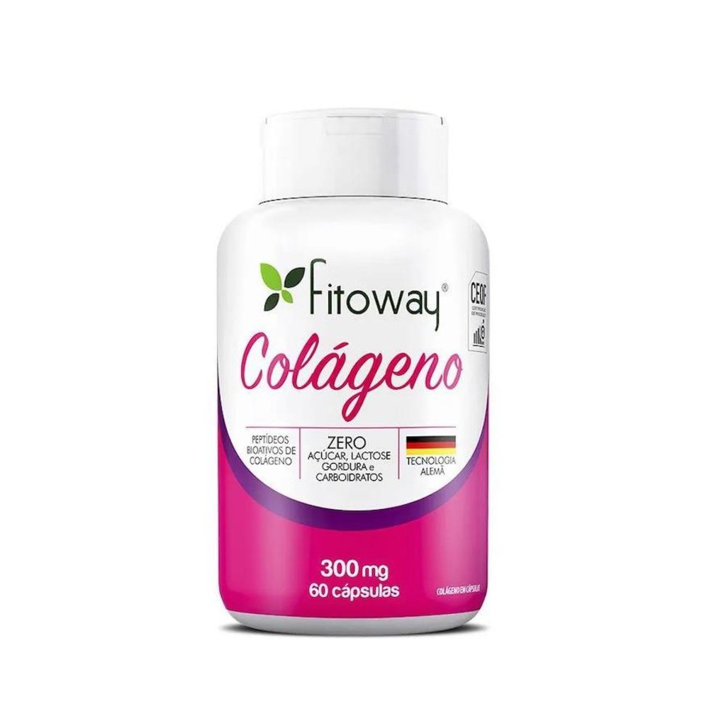 Colágeno Fitoway 300mg - 60 Cáps - Foto 1