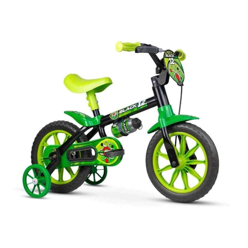 Bicicleta Nathor Black Aro 12 - Freio Tambor - Infantil - Foto 1