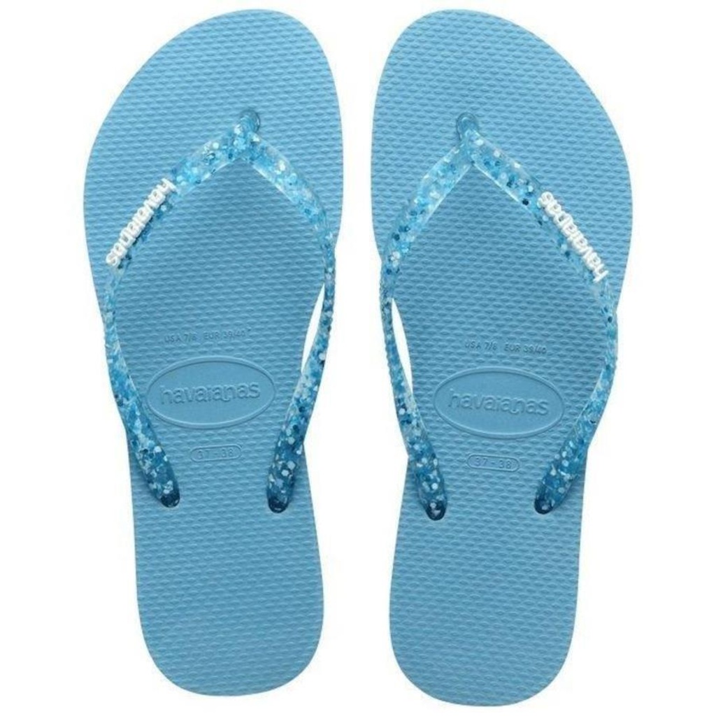 Chinelo Havaianas Slim Logo Metallica - Feminino - Foto 1