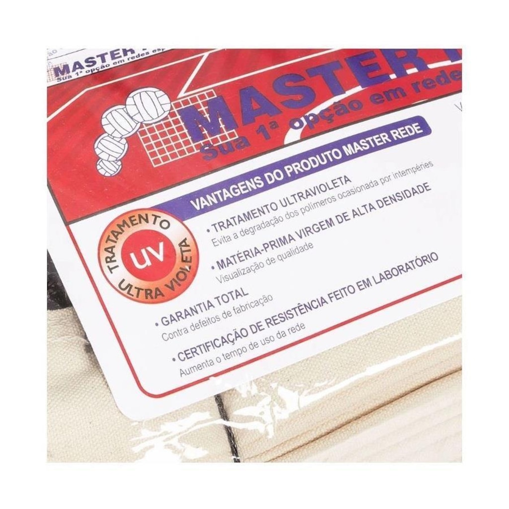 Imagem 3 do produto Rede de Vôlei Master Rede VO-P-2A Fio 2,5mm 02 Faixas Algodão Oficial
