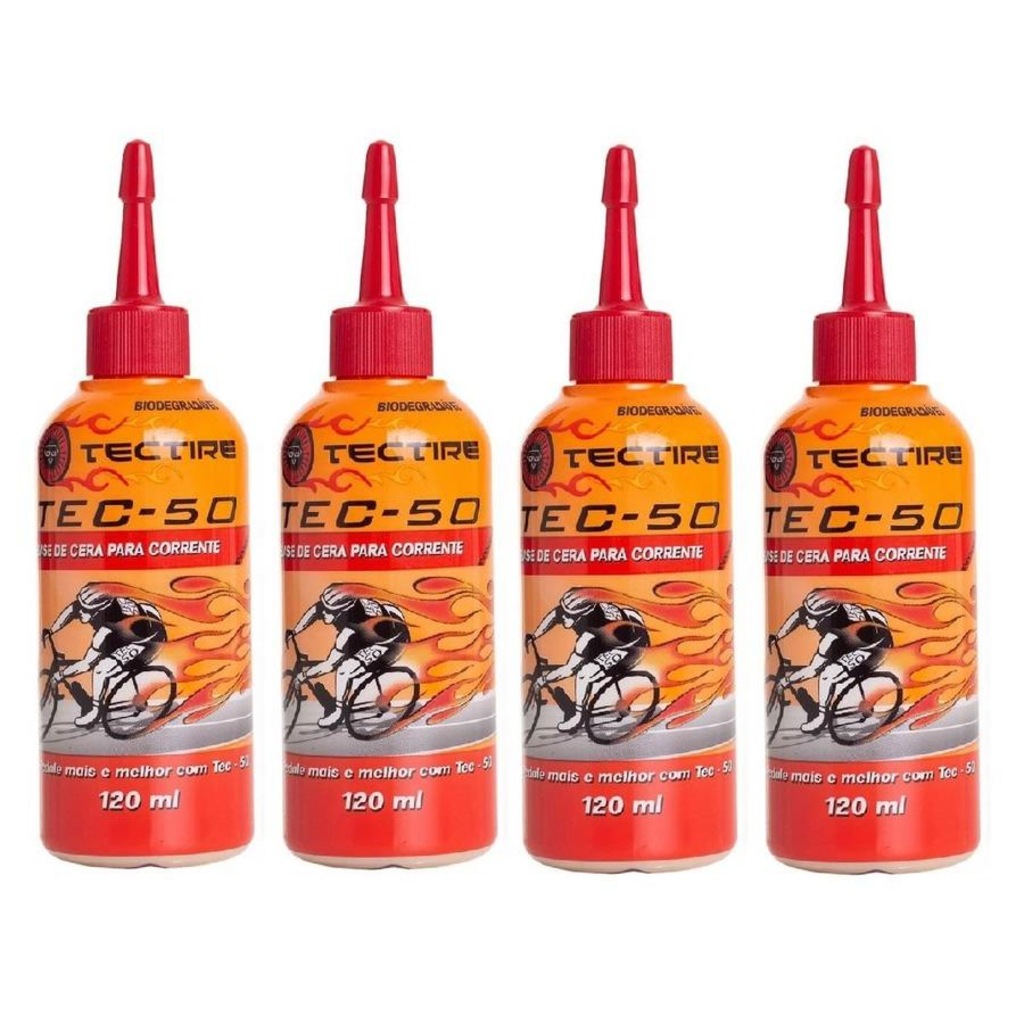 Lubrificante Corrente Bike Cera Tectire - 4 unidades - 120 ml