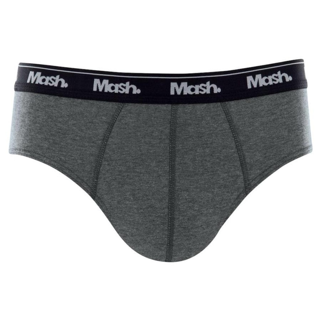 Cueca Slip Mash Masculina Algodão Elástico Básica Conforto