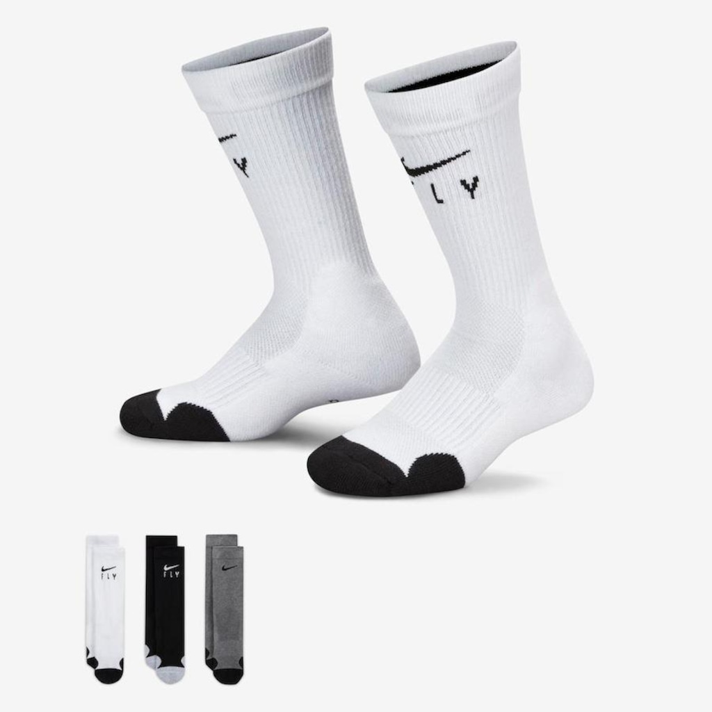 KIt de Meias Nike Elite - Unissex - 3 Pares - Foto 1