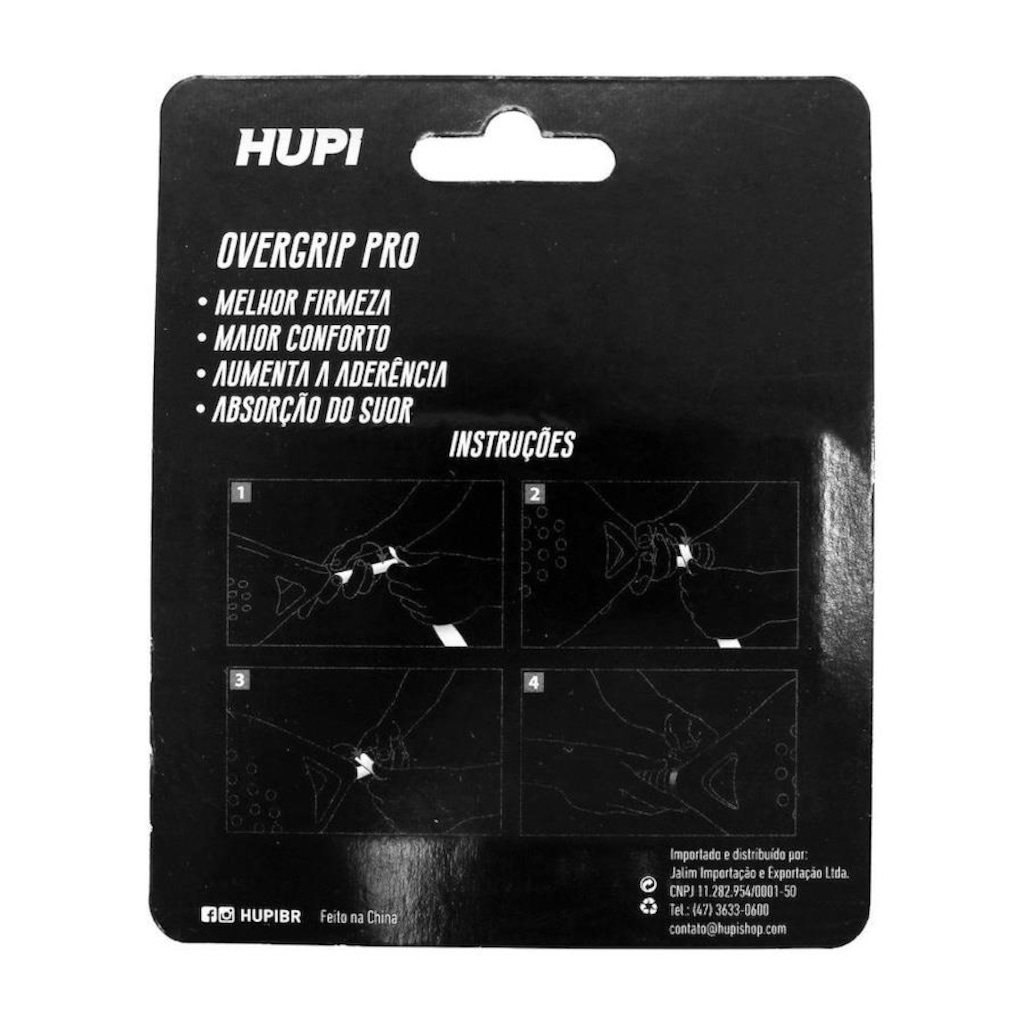 Imagem 2 do produto Overgrip HUPI Pro Rosa Pack 03 Unidades