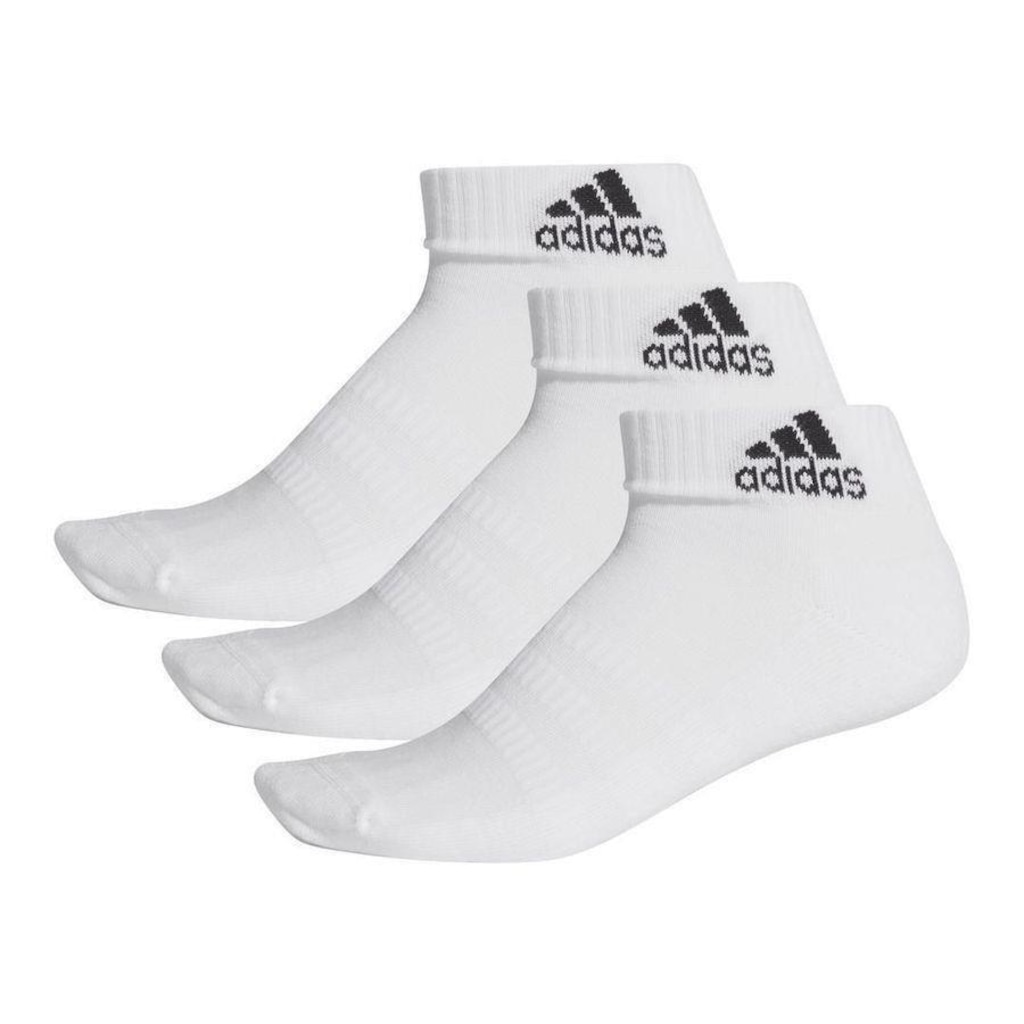 Kit de Meias Cano Curto adidas Cushioned Ankle - 3 Pares - Adulto