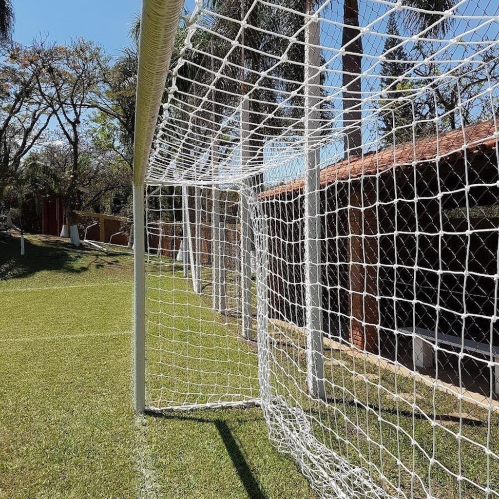Imagem 5 do produto Rede para Trave de Gol Futsal Fio 4 Caixote Seda Futebol de Salão Gismar Redes - Par