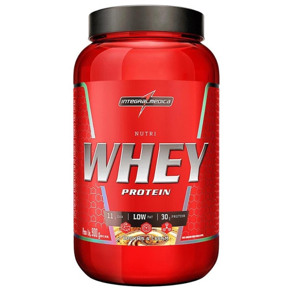 Whey Protein Nutri Whey Integralmedica Concentrado Isolado Proteina Pote Cookies - 900g - Foto 1