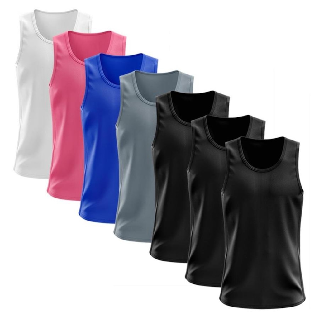 Camiseta Regata Masculina Térmica Dry Fit Proteção UV