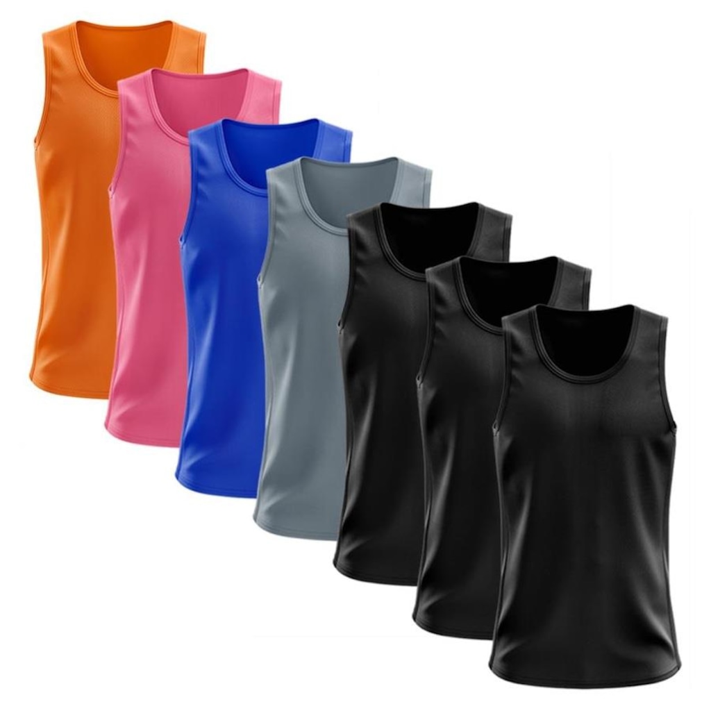 Camiseta Regata Masculina Térmica Dry Fit Proteção UV