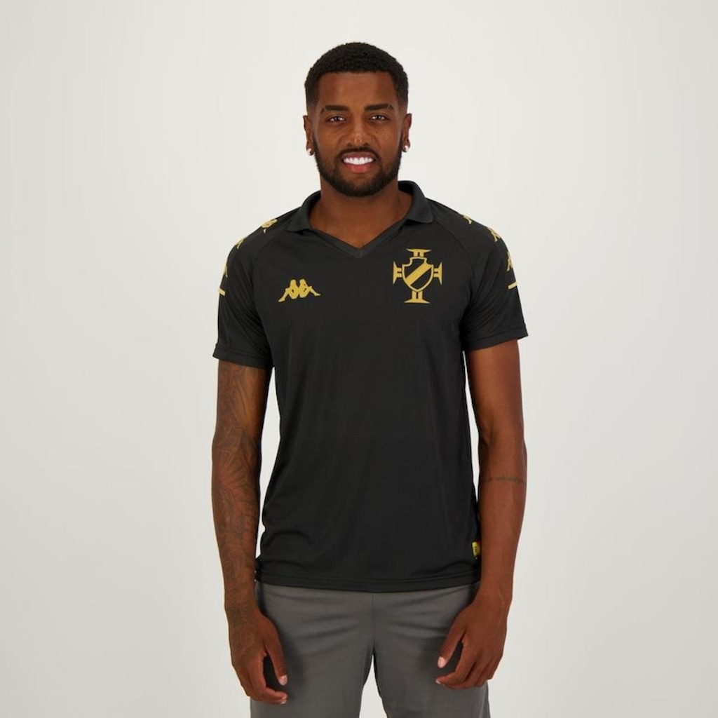 Camisa Polo do Vasco Supporter Kappa - Masculina - Foto 1