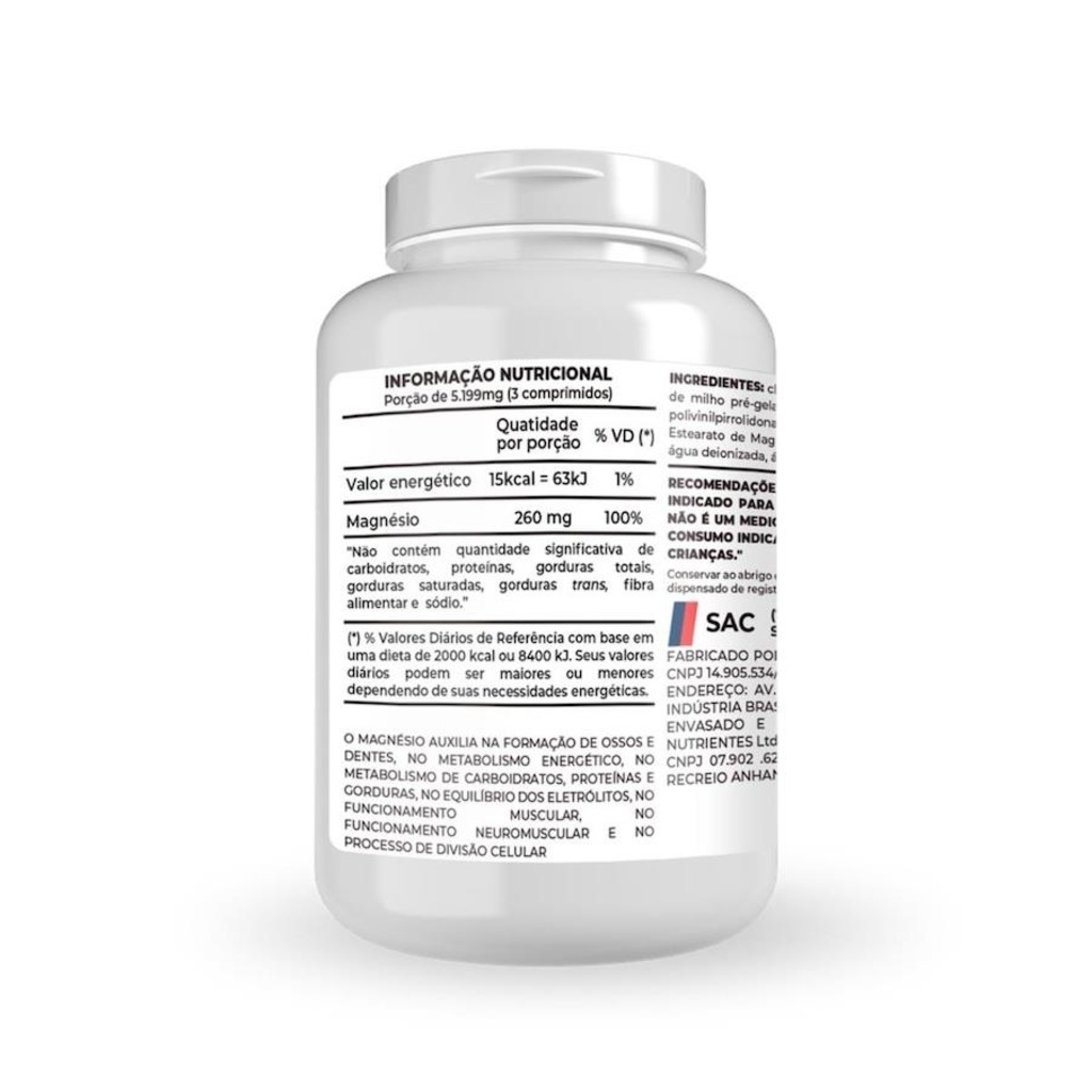 Cloreto de Magnésio NewNutrition - 90 Cápsulas - Foto 2