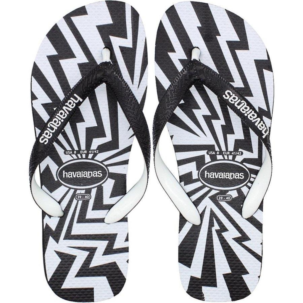 Chinelo Havaianas Top Crash Mix ZigueZague - Masculino - Foto 1