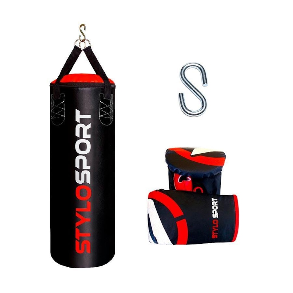 Saco de Pancada 90 cm Profissional Luva Bate Saco