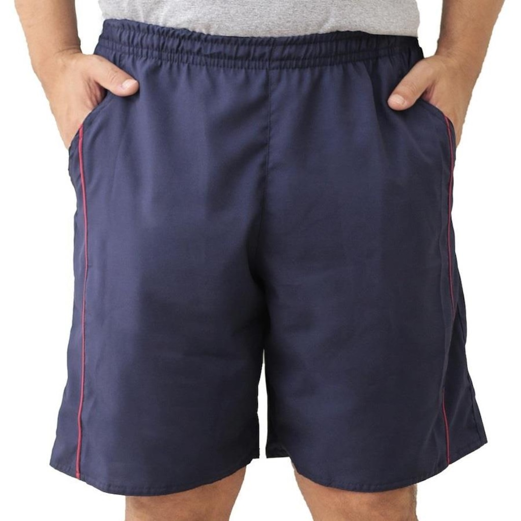 Bermuda Tactel Black Bear Lisa Esportiva com Bolsos - Masculina