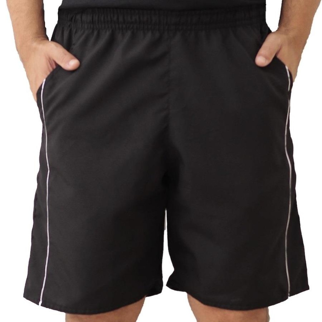 Imagem 2 do produto Bermuda Tactel Black Bear Lisa Esportiva com Bolsos - Masculina
