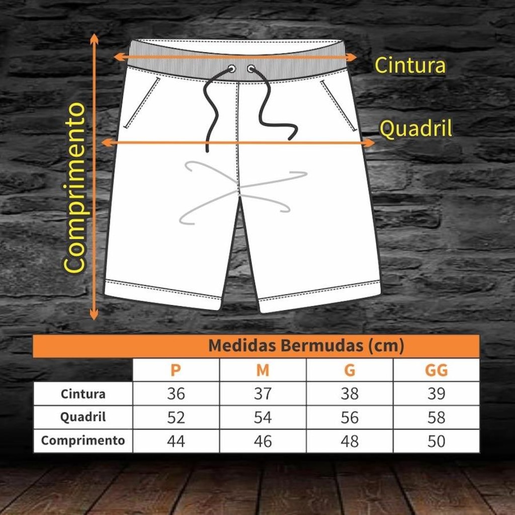 Imagem 5 do produto Bermuda Tactel Black Bear Lisa Esportiva com Bolsos - Masculina