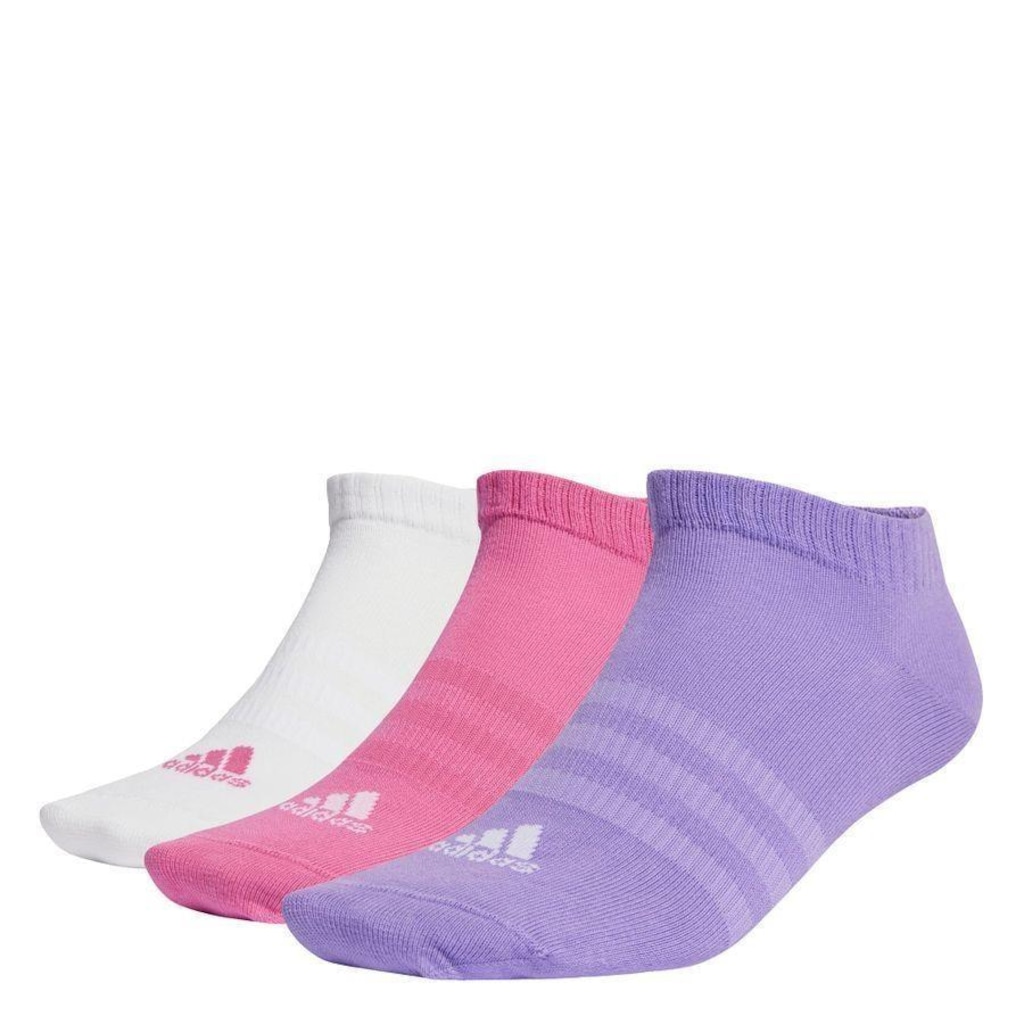 Kit de Meia adidas Cano Curto Sportswear - Adulto - 3 Pares - Foto 1