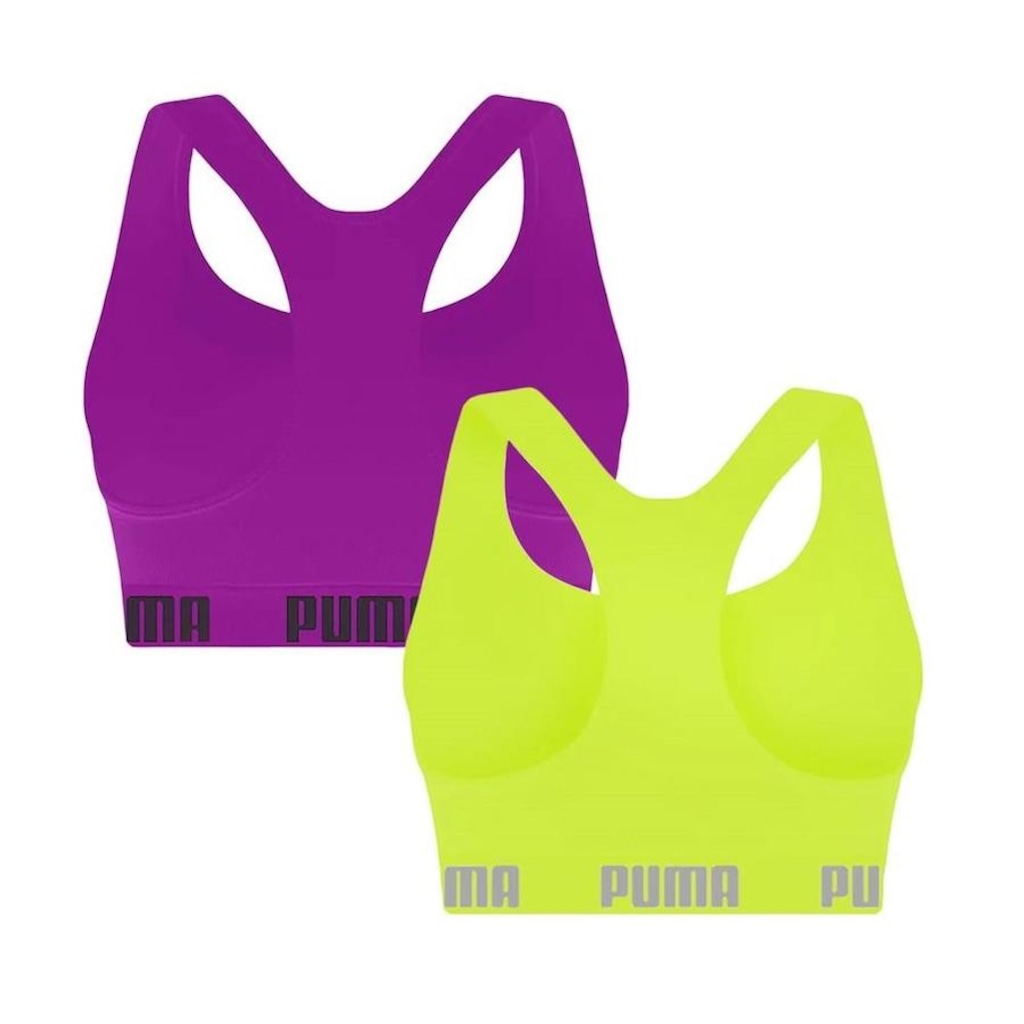 Imagem 2 do produto Kit Top Puma Nadador Sem Costura - Feminino - 2 Unidades