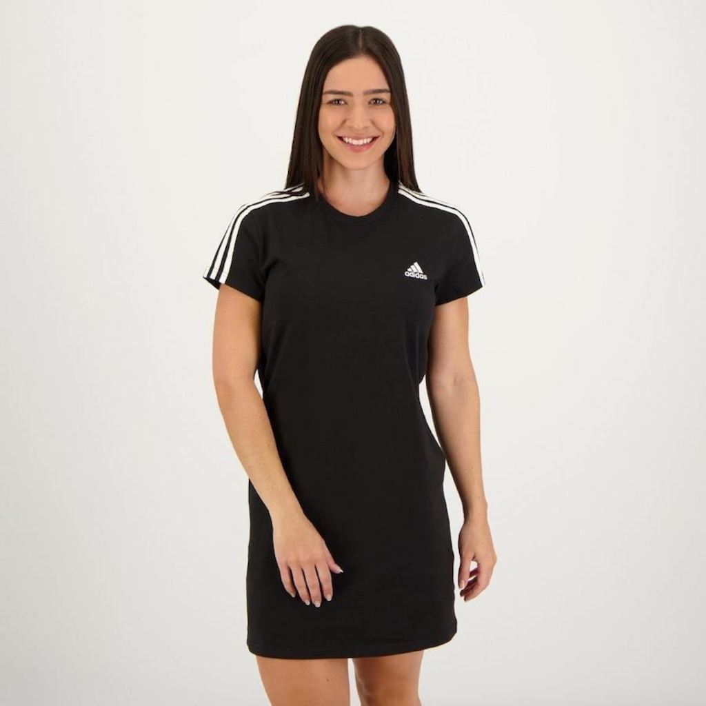Vestido adidas 3 Listras Fit - Feminino - Foto 1