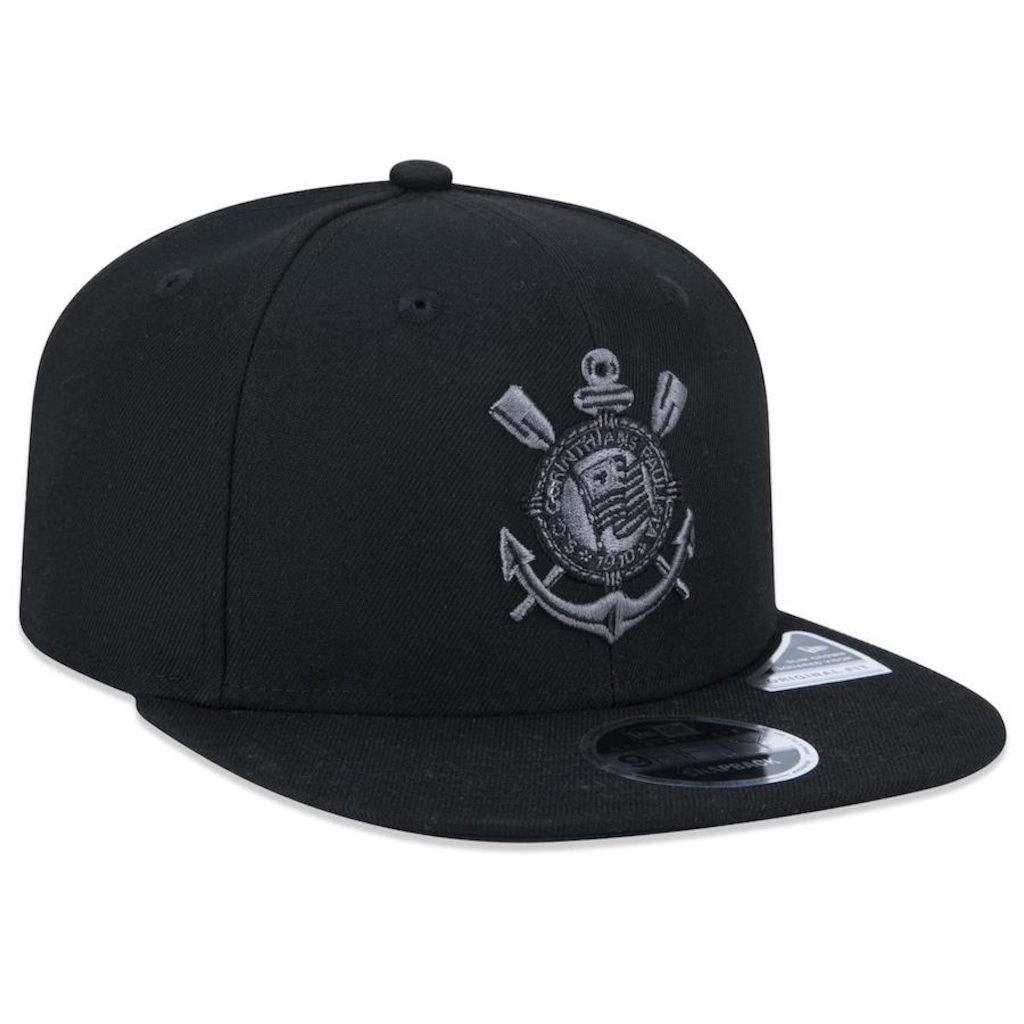 Boné Aba Reta New Era 9Fifty Original Fit Corinthians Futebol - Snapback - Adulto - Foto 3